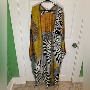 Multicolor Silk Kimono